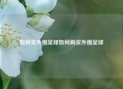 如何买外围足球如何购买外围足球