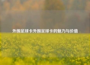 外围足球卡外围足球卡的魅力与价值