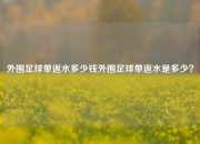 外围足球单返水多少钱外围足球单返水是多少？