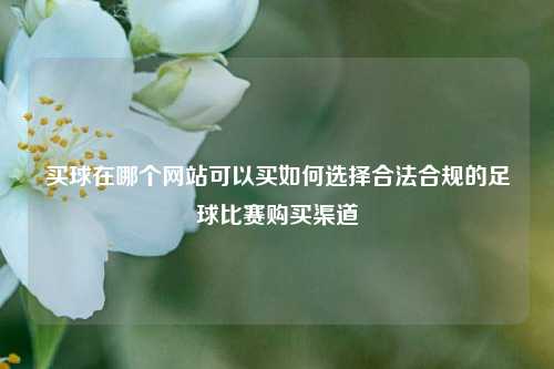 买球在哪个网站可以买如何选择合法合规的足球比赛购买渠道