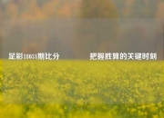 足彩18031期比分🥇把握胜算的关键时刻