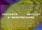 足彩小刀汇准不准🎖️足彩小刀汇准不准？揭秘高胜率策略与实战技巧