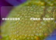 欧联杯足彩推荐🏆把握机会，稳操胜券！