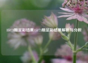 15173期足彩结果15173期足彩结果解析与分析