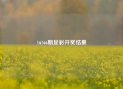 16166期足彩开奖结果