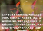 足球外围在哪里买?足球外围在中国市场上非常受欢迎，特别是在年轻人和球迷中。然而，在购买足球外围时，很多人可能会感到困惑，不知道去哪里买以及如何选择合适的选项。本文将为您详细介绍足球外围的购买方法，并提供一些购买建议。