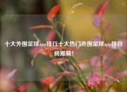十大外围足球app排行十大热门外围足球app排行榜揭晓！