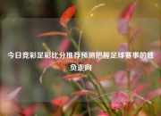 今日竞彩足彩比分推荐预测把握足球赛事的胜负走向