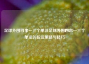 足球外围四串一三个单注足球外围四串一三个单注的投注策略与技巧