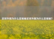 足球外围为什么容易输足球外围为什么容易输？