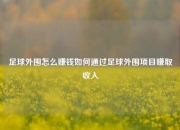 足球外围怎么赚钱如何通过足球外围项目赚取收入