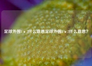 足球外围1×2什么意思足球外围1×2什么意思？