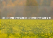 9月13日足球比分预测9月13日足球比分预测全部