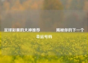 足球彩票的大神推荐🥈揭秘你的下一个幸运号码