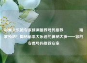 彩票大乐透专家预测推荐号码推荐🏅精准预测！揭秘彩票大乐透的神秘大神——您的专属号码推荐专家