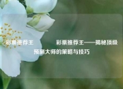 彩票推荐王🥇彩票推荐王——揭秘顶级预测大师的策略与技巧