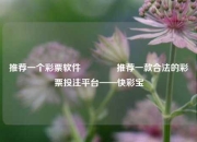 推荐一个彩票软件🥉推荐一款合法的彩票投注平台——快彩宝