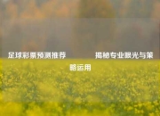 足球彩票预测推荐👍揭秘专业眼光与策略运用