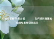 彩票专家推荐 怎么看🥉如何找到真正的彩票专家并获得成功