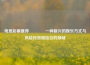 电竞彩票推荐🥇一种新兴的娱乐方式与风险投资相结合的领域