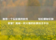 推荐一个玩彩票的软件🌈轻松赚取巨额财富？揭秘一款火爆的彩票投注平台