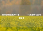 足球彩票谁推荐一下🌈一场激情与运气的交织