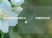 今日竞彩足彩预测比分🥈把握胜负的关键