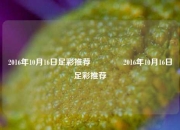 2016年10月16日足彩推荐🏅2016年10月16日足彩推荐