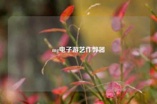 mg电子游艺作弊器