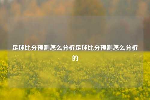 足球比分预测怎么分析足球比分预测怎么分析的