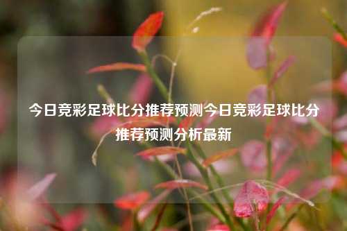 今日竞彩足球比分推荐预测今日竞彩足球比分推荐预测分析最新
