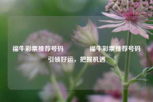 福牛彩票推荐号码👈福牛彩票推荐号码引领好运，把握机遇