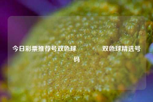 今日彩票推荐号双色球👈双色球精选号码