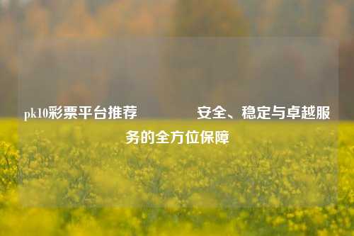 pk10彩票平台推荐🌈安全、稳定与卓越服务的全方位保障