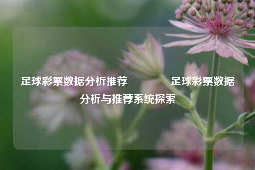 足球彩票数据分析推荐👉足球彩票数据分析与推荐系统探索