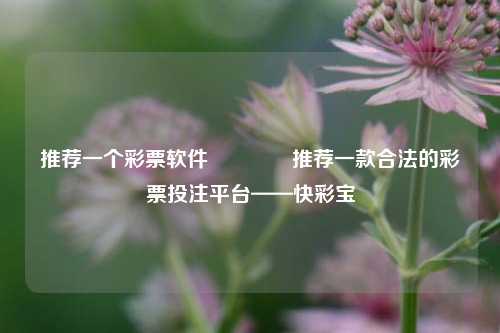推荐一个彩票软件🥉推荐一款合法的彩票投注平台——快彩宝