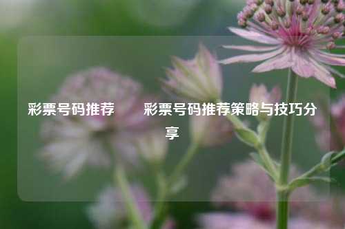 彩票号码推荐✌️彩票号码推荐策略与技巧分享