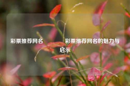 彩票推荐网名👍彩票推荐网名的魅力与启示