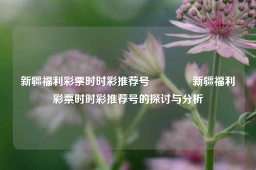新疆福利彩票时时彩推荐号🏆新疆福利彩票时时彩推荐号的探讨与分析
