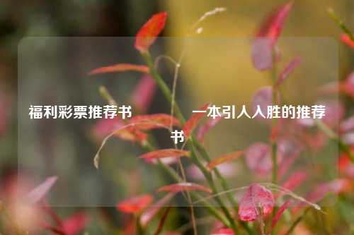 福利彩票推荐书👉一本引人入胜的推荐书