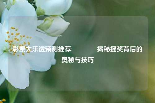 彩票大乐透预测推荐🌈揭秘摇奖背后的奥秘与技巧
