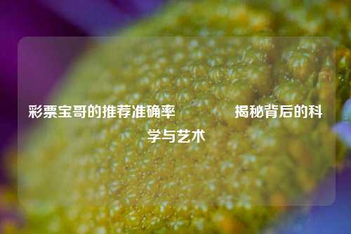 彩票宝哥的推荐准确率👉揭秘背后的科学与艺术