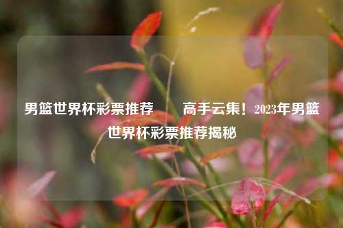 男篮世界杯彩票推荐✌️高手云集！2023年男篮世界杯彩票推荐揭秘