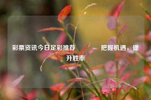 彩票资讯今日足彩推荐🏆把握机遇，提升胜率