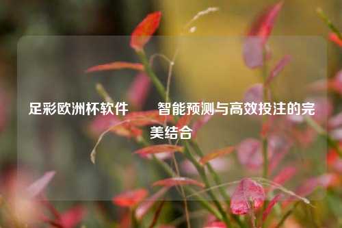 足彩欧洲杯软件✌️智能预测与高效投注的完美结合