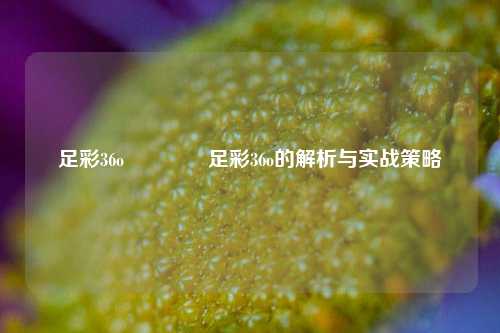 足彩36o🏅足彩36o的解析与实战策略