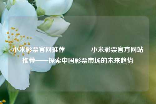小米彩票官网推荐🥉小米彩票官方网站推荐——探索中国彩票市场的未来趋势