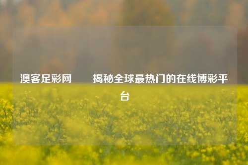 澳客足彩网✌️揭秘全球最热门的在线博彩平台