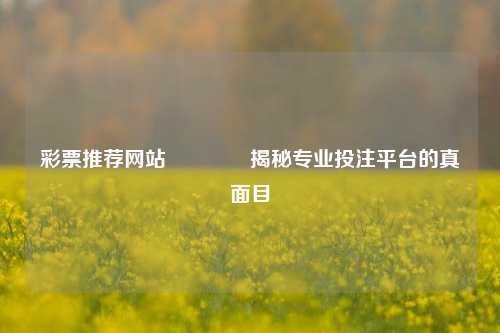 彩票推荐网站🥉揭秘专业投注平台的真面目