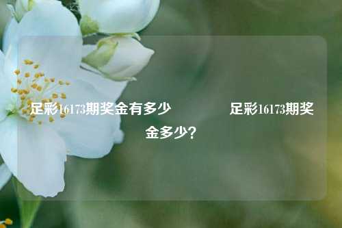 足彩16173期奖金有多少👉足彩16173期奖金多少？
